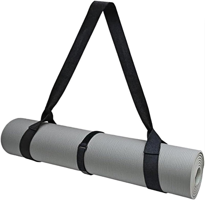 Cidkoth Adjustable Yoga Mat Strap Carrier, Thick Wide Yoga Mat Holder with Hook-and-loop fastener for yoga enthusiast, Travel Gym, Black Non-Slip Yoga Straps for Carrying Mats - Image 1